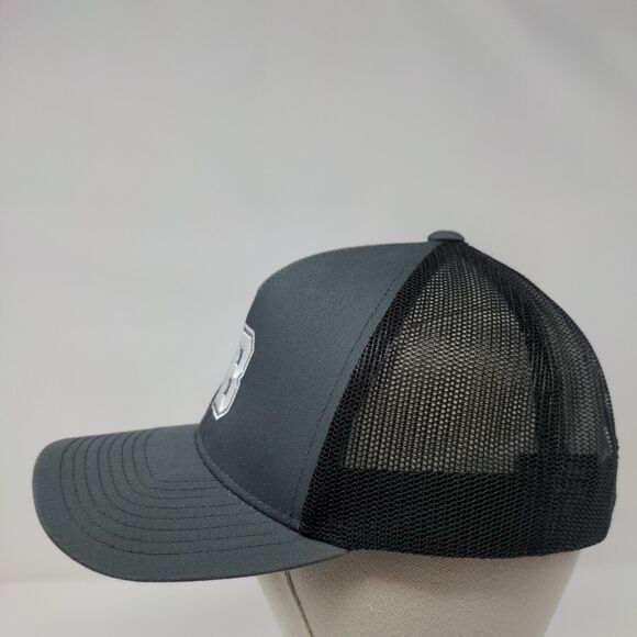 EB Snapback Trucker Hat Gray One Size Adjustable Mesh Back Pacific Headwear - Picture 3 of 10